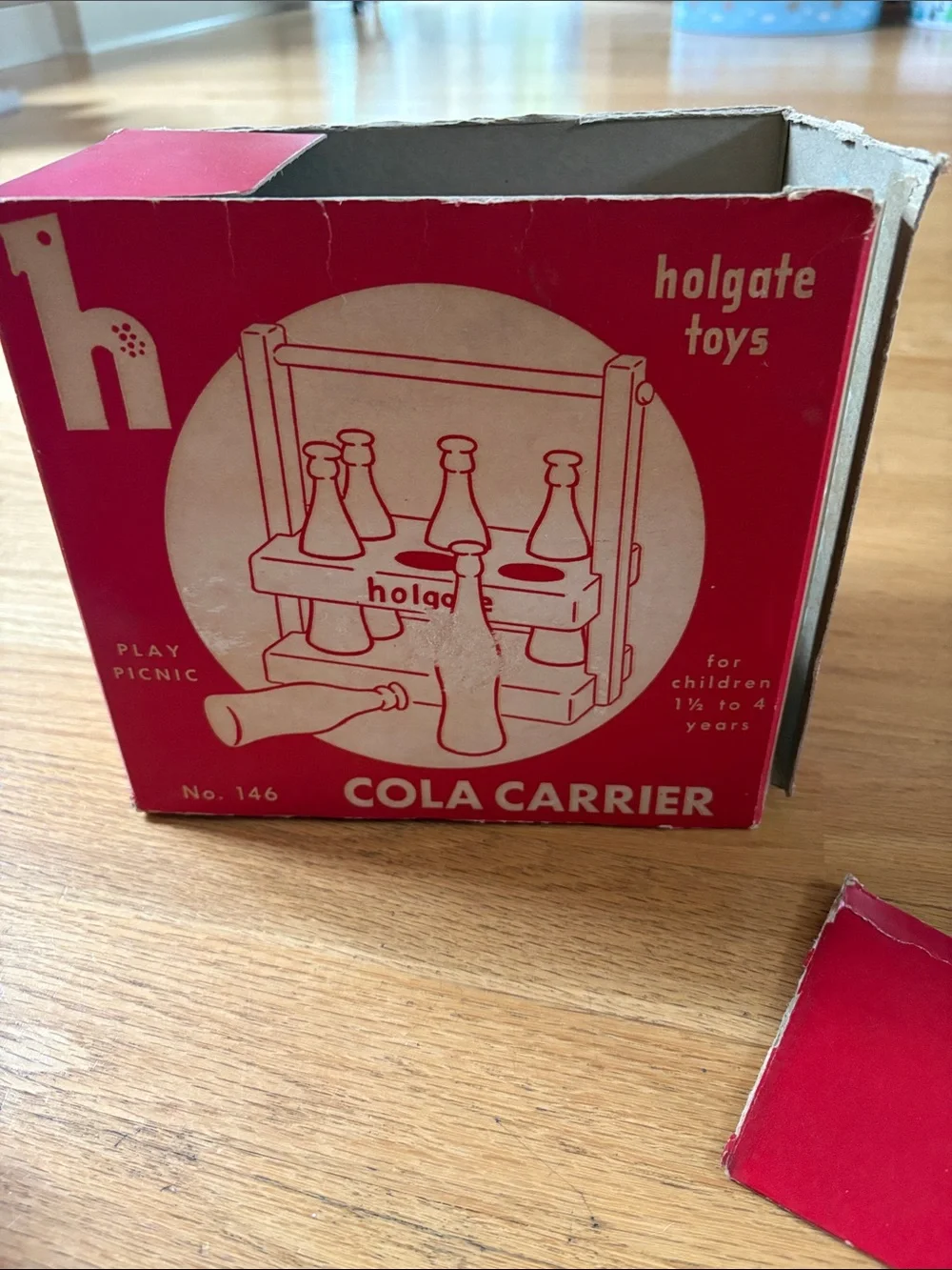 Vintage Holgate Toys Wooden Cola Carrier - No. 146